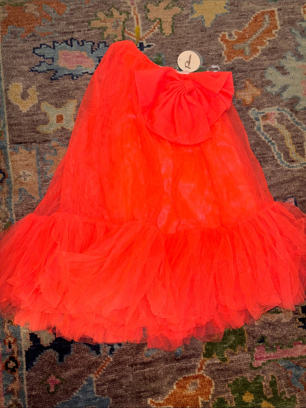 Maggi Dress | Neon Orange | Tulleen | 9-10yr
